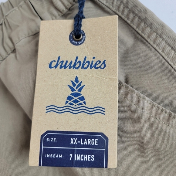 Chubbies  The Dunes Tan Originals Stretch 7" Twill Shorts  Sz XXL NEW - Picture 12 of 13